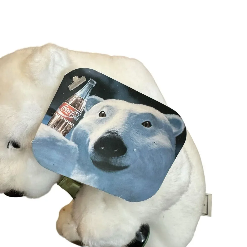 1999 Vintage Coca Cola White Colar Bear‎ Plush New
